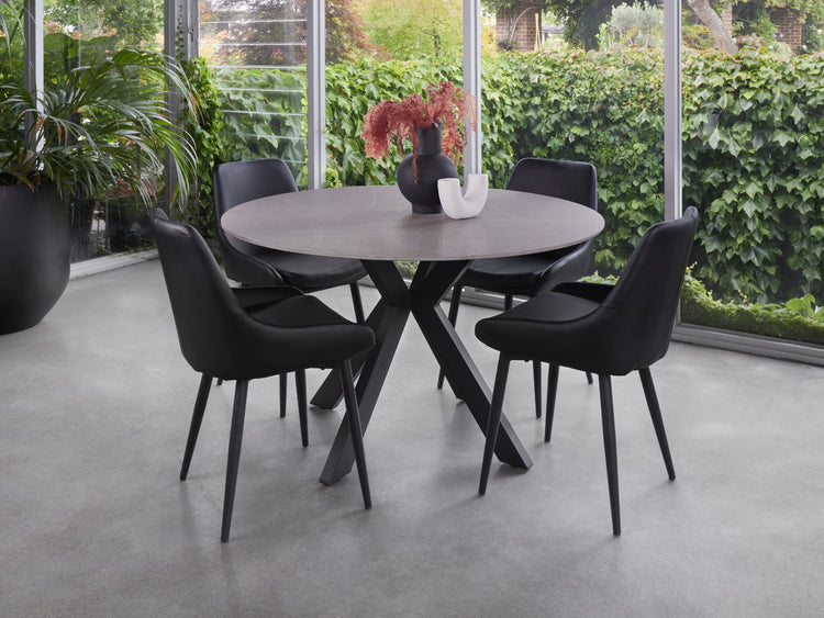 Costa Dining Chair Black Set of 2