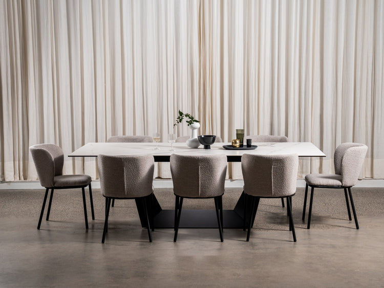 Symphony Fixed Dining Table Marmo Ceramic