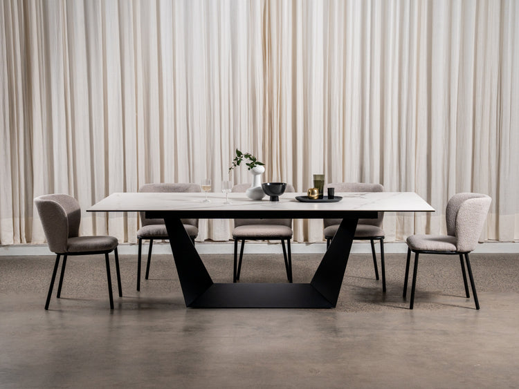 Symphony Fixed Dining Table Marmo Ceramic