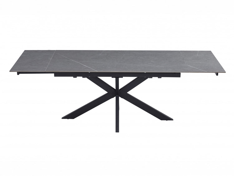 Newcastle Extension Dining Table Bulgarian Grey Ceramic