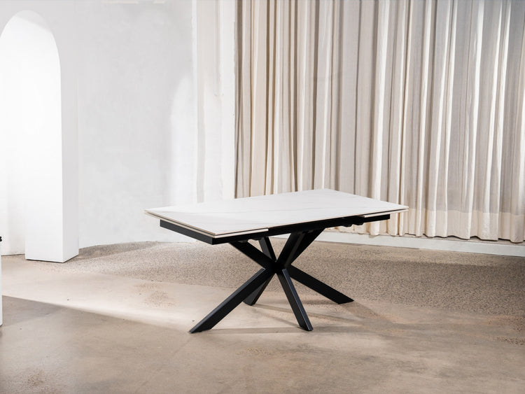 Newcastle Extension Dining Table Snow White