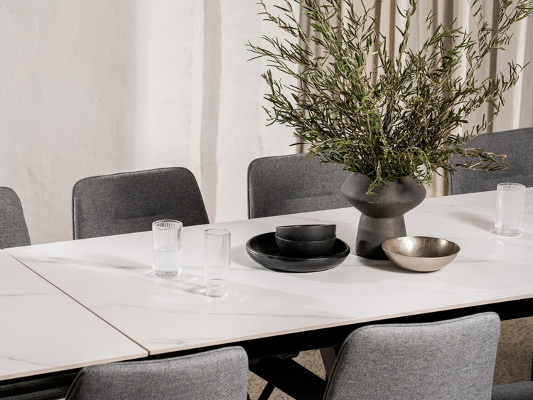 Newcastle Extension Dining Table Snow White