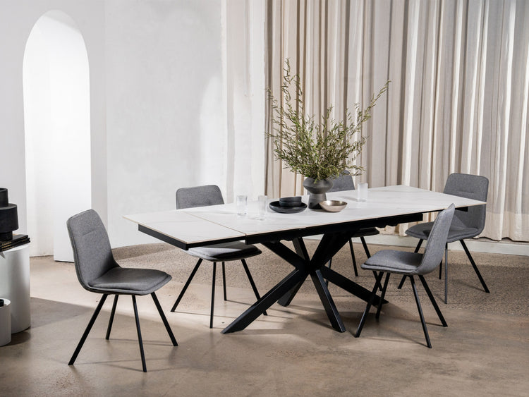 Newcastle Extension Dining Table Snow White