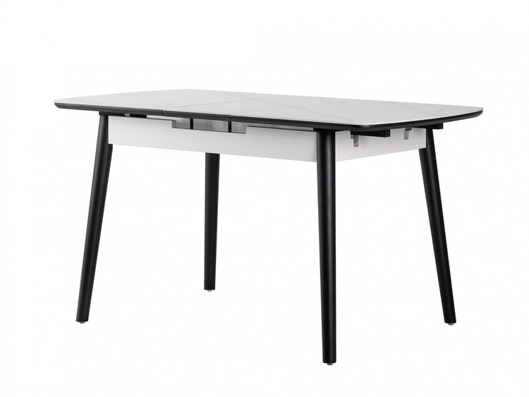 Mila Extension Dining Table Snow White Ceramic
