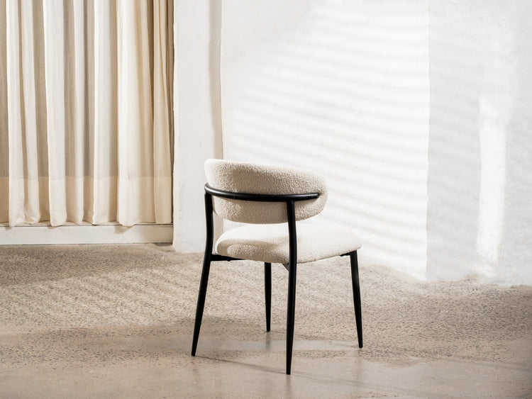 Milan Dining Chair Off White Set of 2