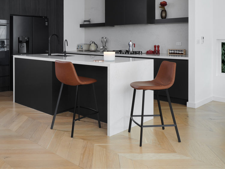 Hugo Bar Stool Cognac Set of 2