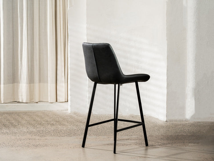 Flynn Bar Stool Black Set of 2