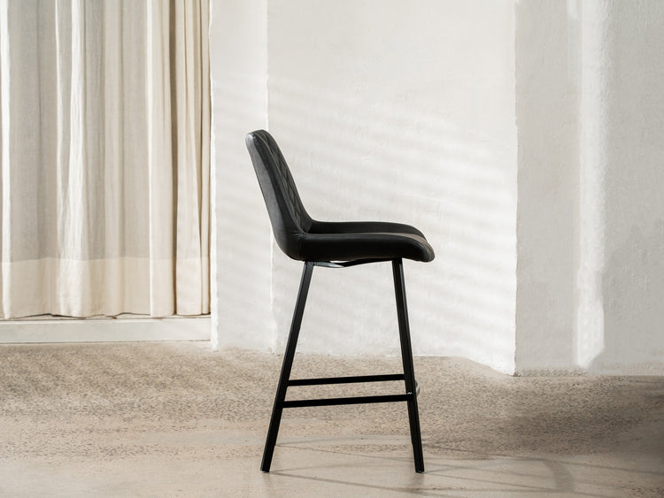 Flynn Bar Stool Black Set of 2