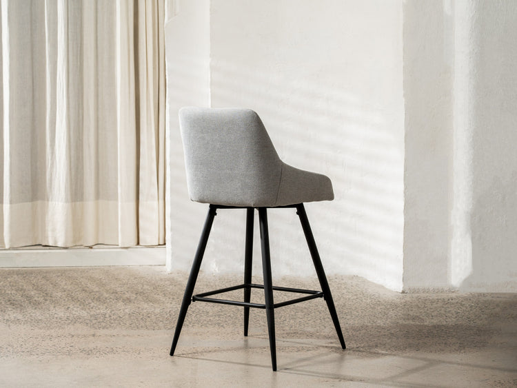 Ashton Bar Stool Silver Grey Set of 2