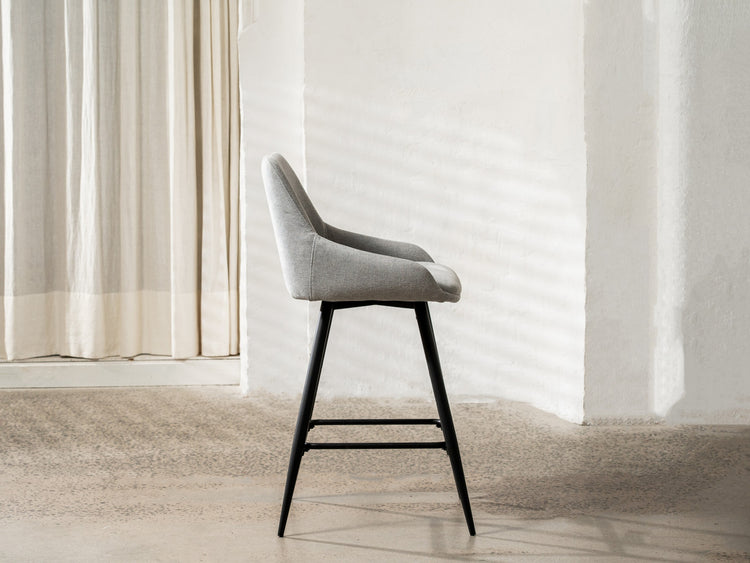 Ashton Bar Stool Silver Grey Set of 2
