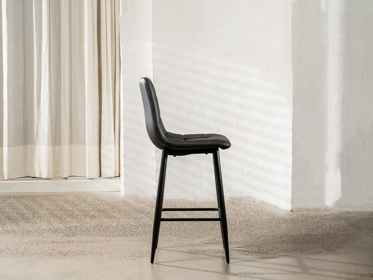Macy Bar Stool Black Set of 2
