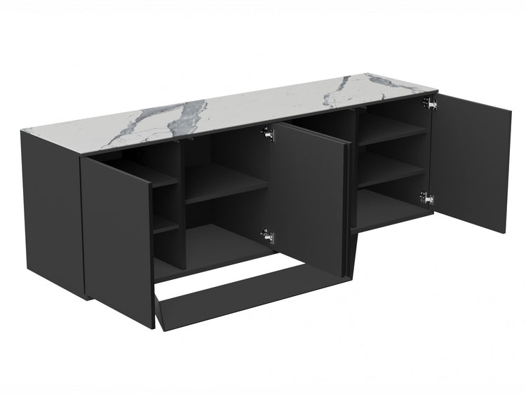 Symphony Sideboard Marmo Ceramic / Black MDF