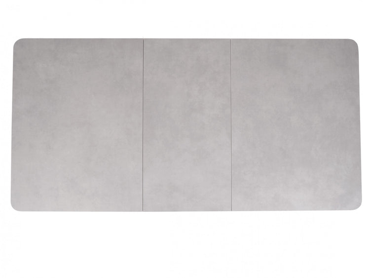 Norway Extension Dining Table Light Grey Ceramic