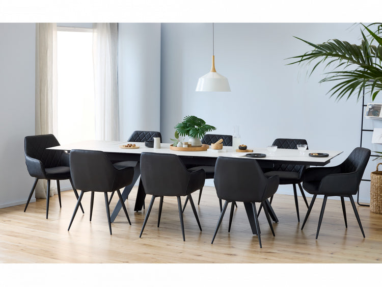 Zeus Dining Chair Black Set of 2