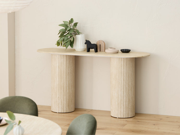 Pompeii Console Table Travertine