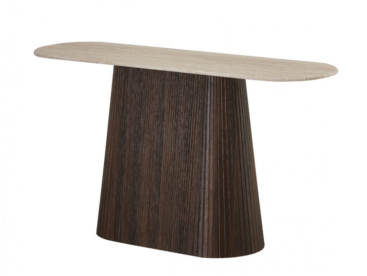 Crete Console Table Travertine