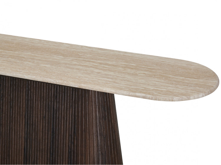 Crete Console Table Travertine