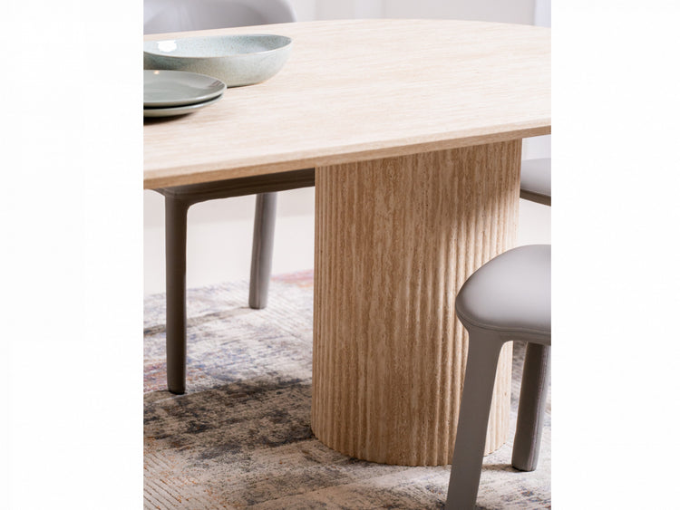 Milos Dining Table Limestone