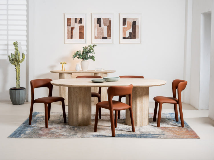 Milos Dining Table Limestone