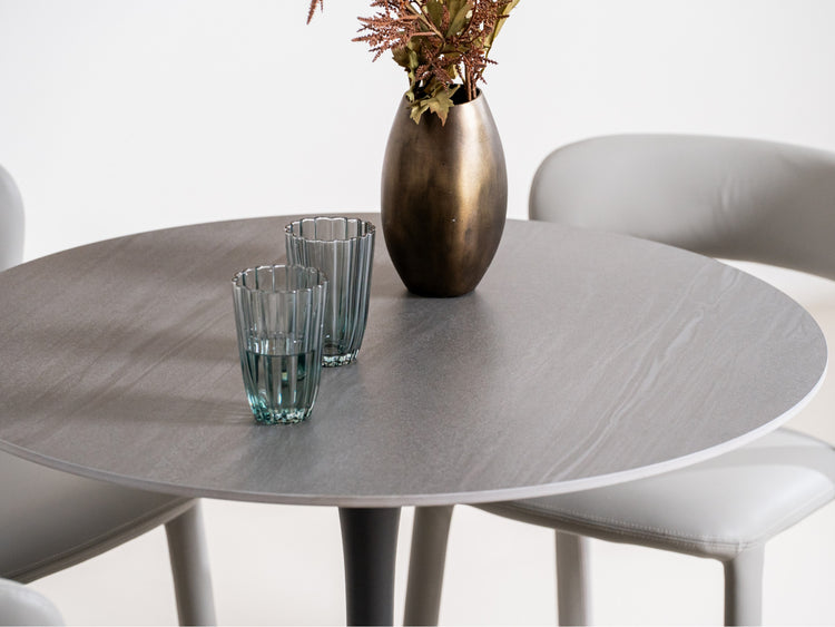Scandi Medium Dining Table Black Sand