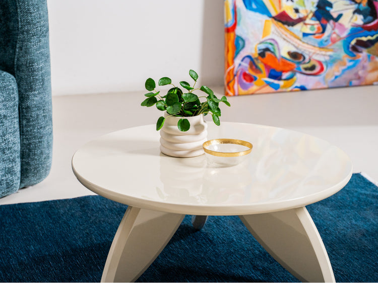 Peace Coffee Table Cream Gloss