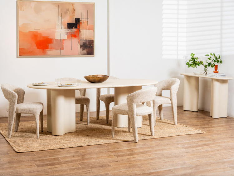 Coastal Console Table Pebble