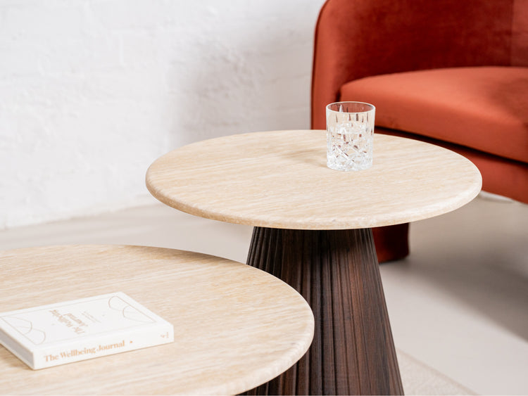 Crete Side Table Travertine