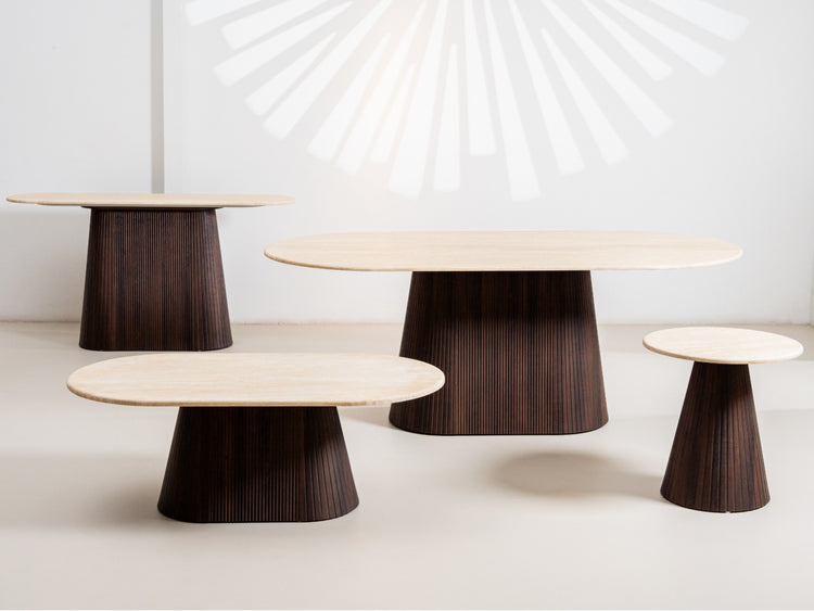 Crete Side Table Travertine