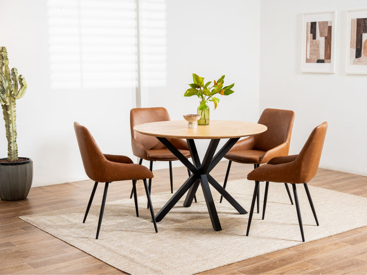 Costa Dining Chair Cognac Set of 2