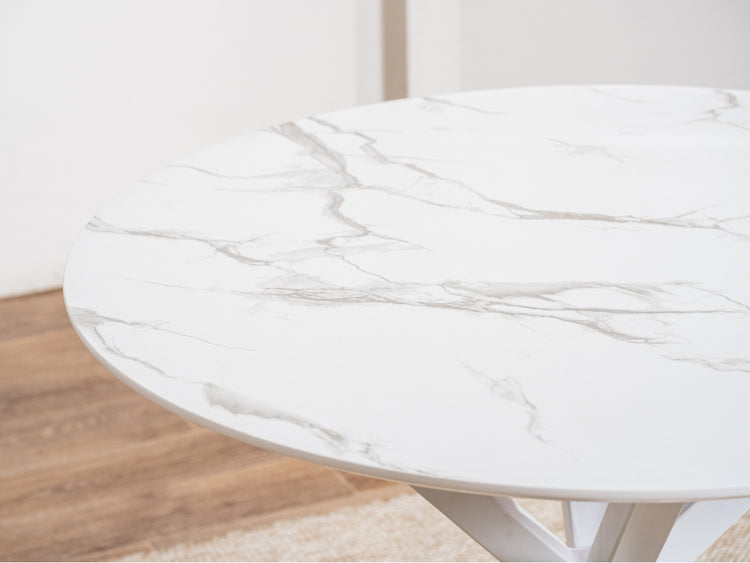 Villa Dining Table White Marble
