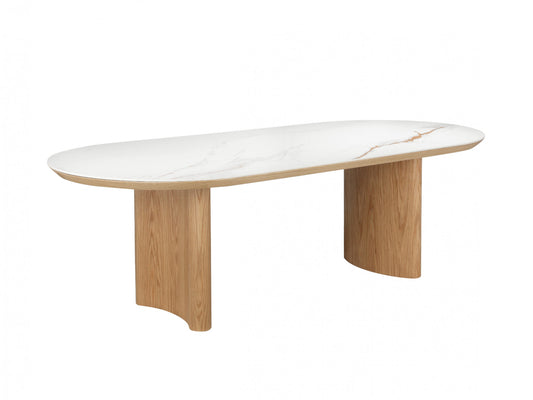 Lucerne Dining Table Natural With Ceramic