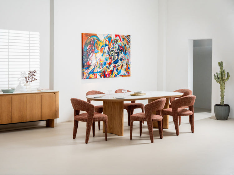 Lucerne Dining Table Natural With Ceramic