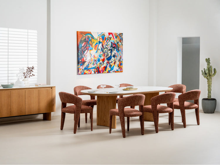 Lucerne Large Dining Table Natural With Ceramic
