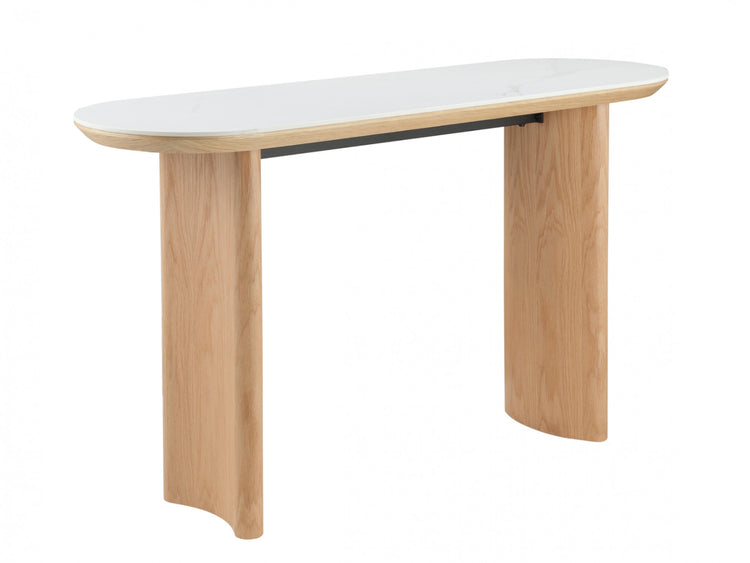 Lucerne Console Table Natural With Ceramic