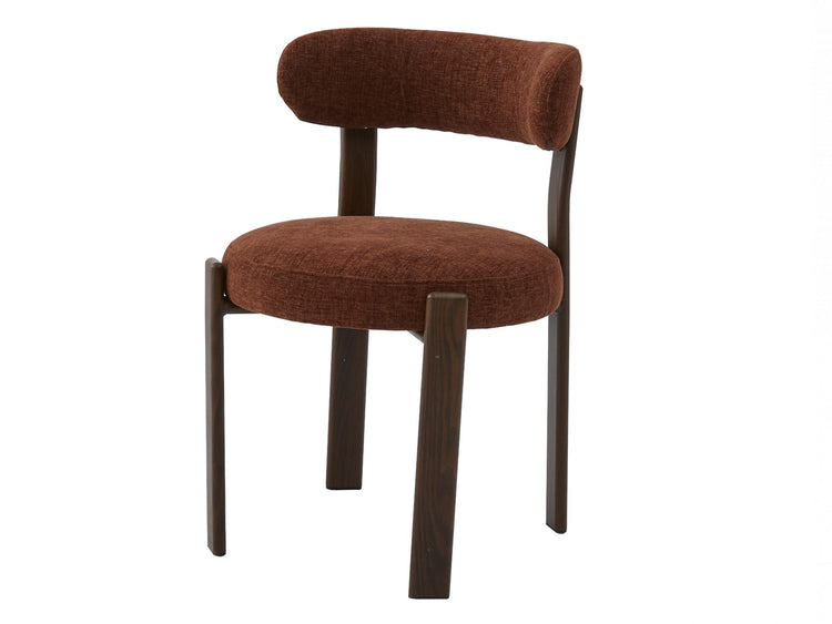 Carmo Dining Chair Rust/ Walnut Set of 2
