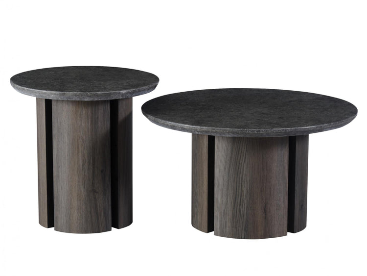 Corfu Side Table Grey Marble