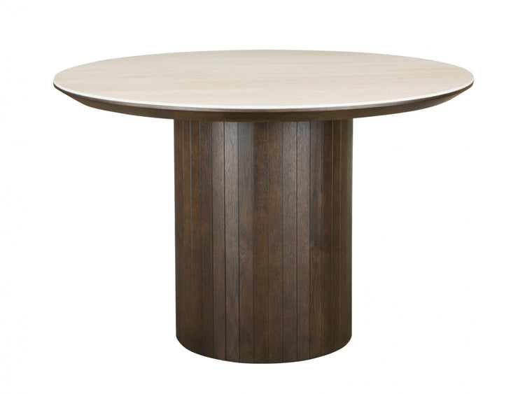 Sorrento Round Dining Table Bisque / Coffee