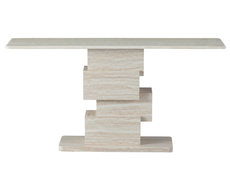 Eros Console Table White Travertine