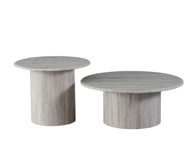 Seoul Side Table Grey Marble