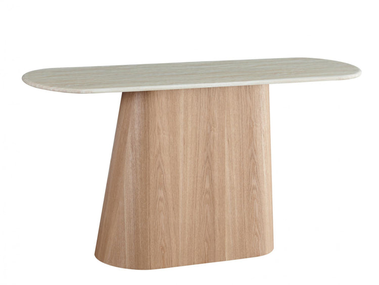 Waverley Console Table White Travertine