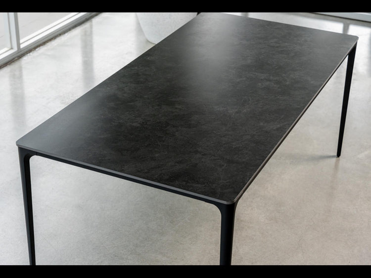 Magnate Dining Table Grey Stone Ceramic