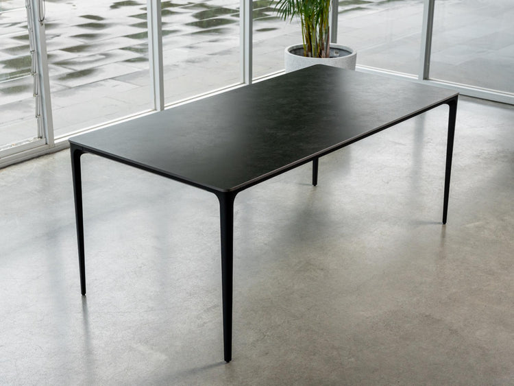 Magnate Dining Table Grey Stone Ceramic