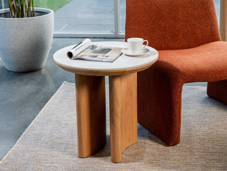 Lucerne Side Table Natural With Ceramic