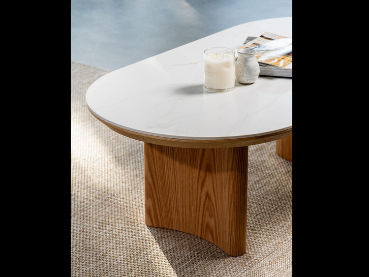 Lucerne Coffee Table Natural With Ceramic