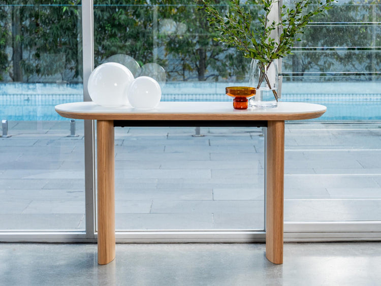 Lucerne Console Table Natural With Ceramic