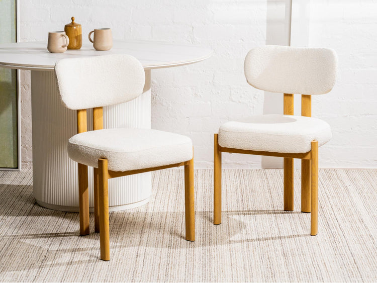 Cancun Dining Chair Beige Set of 2