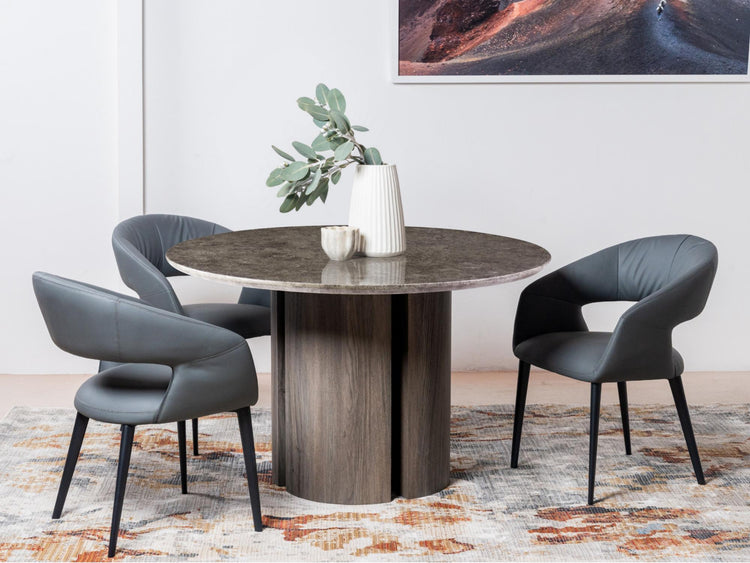 Corfu Dining Table Grey Marble