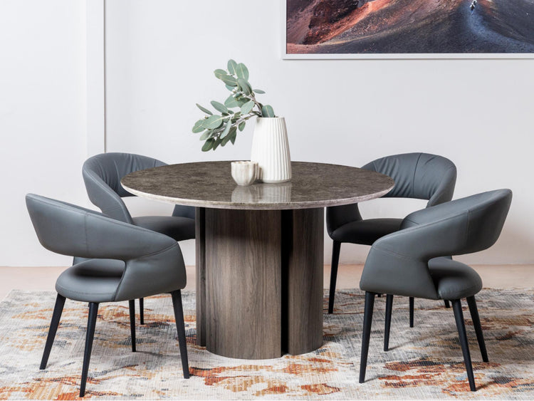 Corfu Dining Table Grey Marble