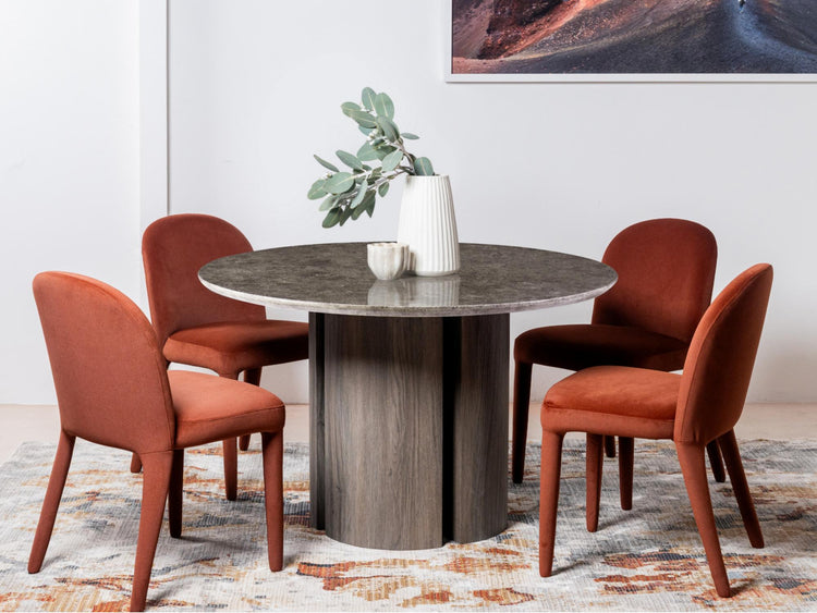 Corfu Dining Table Grey Marble