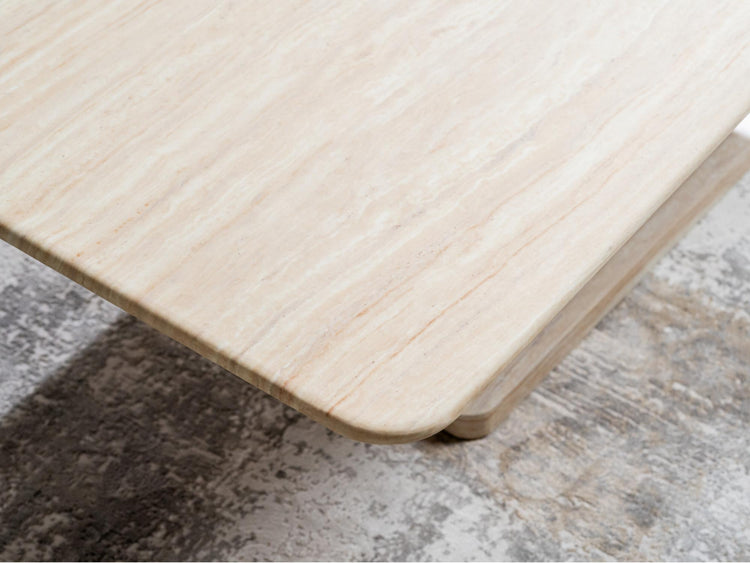 Eros Coffee Table White Travertine